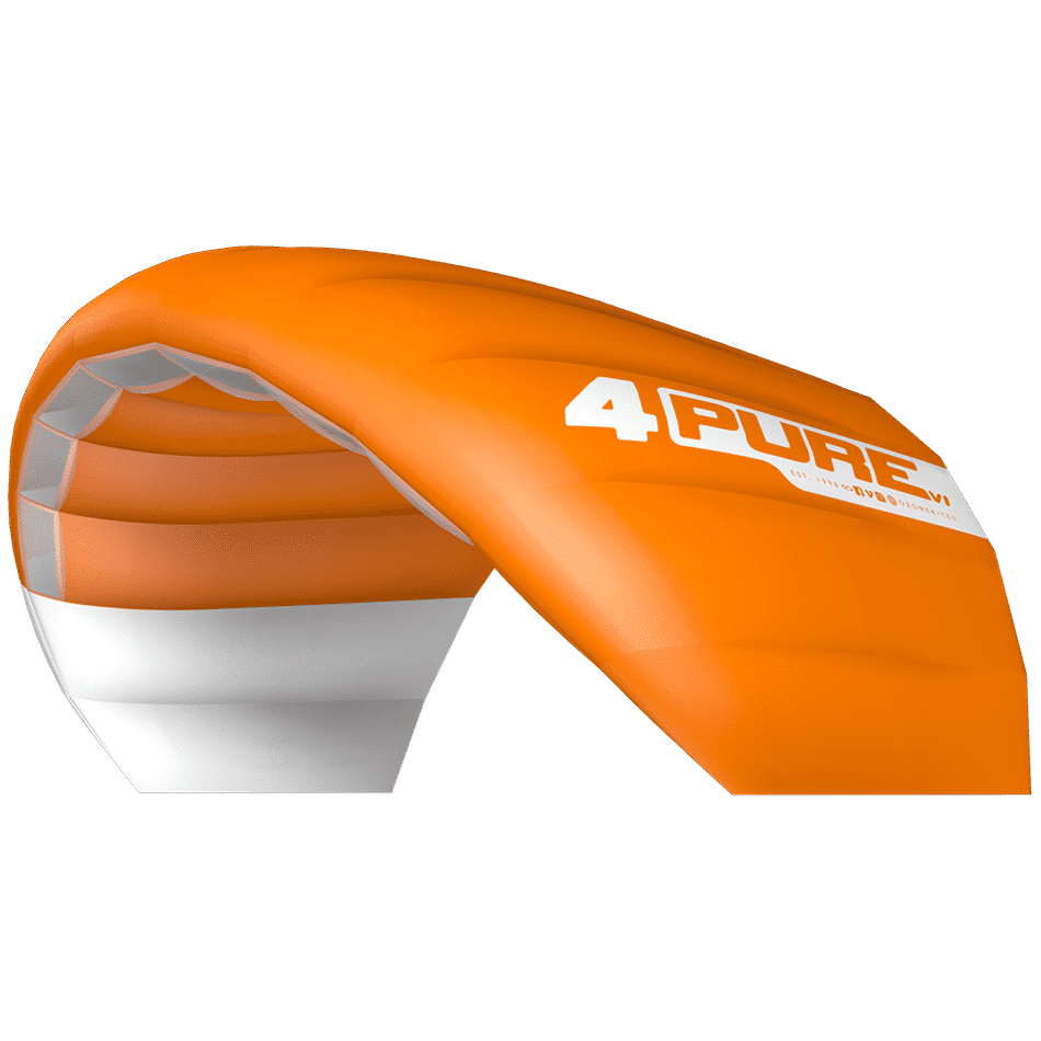 Aile idéale pour débuter le snowkite Puvre V1 orange d'Ozone Kites par JKS-kitesurf