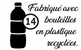 Fabriqué en 14 bouteilles recyclées